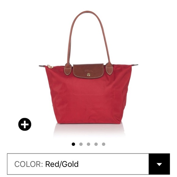 Longchamp Handbags - Medium red longchamp pliage bag